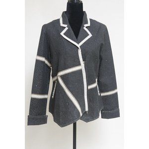 Anthropologie NEESH by D.A.R. Gray Linen/Cotton Jacket Blazer - Large